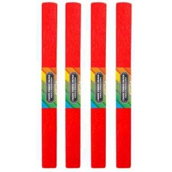 Krepina 10 rolek 50x200cm CZERWONA JASNA