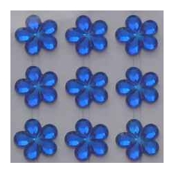 Kryształki samoprzylepne Kwiatki  12mm ok. 66 szt. chaber