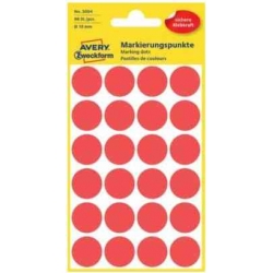 Kółka do zaznaczania samoprzylepne średnica 18mm 96 szt. czerwone 3004