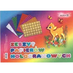 Zeszyt papierów hologramowych  25x35cm 80g 8 kolorów