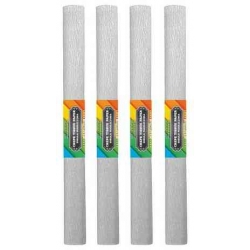 Krepina 10 rolek 50x200cm SREBRNA