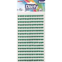 Dżety samoprzylepne 4mm zielone 240 szt. DS13