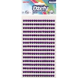 Dżety samoprzylepne 4mm fioletowe 240 szt. DS15