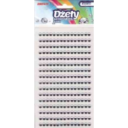 Dżety samoprzylepne 4mm srebrne 240 szt. DS11