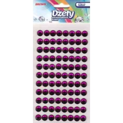 Dżety samoprzylepne 8mm fioletowe 88 szt. DS35