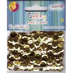 Cekiny metalizowane złote 8mm  10g