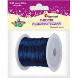 Drucik Florystyczny 0,45mm 30m  niebieski CRAFT-FUN