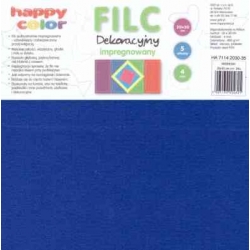 Filc dekoracyjny impregnowany arkusz 20x30cm 4mm NIEBIESKI