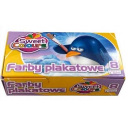 Farby plakatowe 8 kolorów 20ml