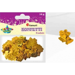 Konfetti złote dzwonki 19mmx15mm 14gram