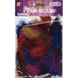 Piórka nakrapiane mix kolorów 3g P-1352