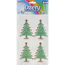 Dżety samoprzylepne choinki (ok. 4x6cm) 4szt. DSX2