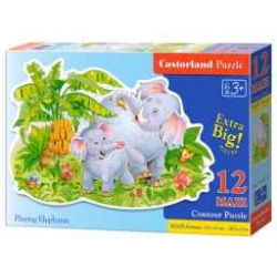 Puzzle PREMIUM 12 el. Bawiące się słonie