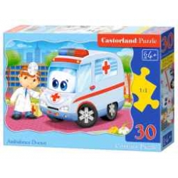 Puzzle konturowe CLASSIC 30 el. Lekarz i karetka