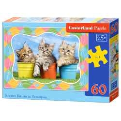 Puzzle CLASSIC 60 el. Kotki w doniczkach